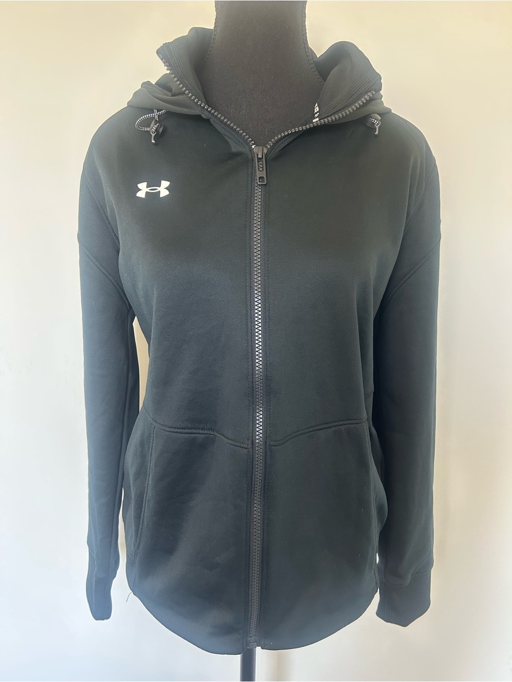 Under Armour Loose Fit Women's Black Full-Zip Hooded Jacket